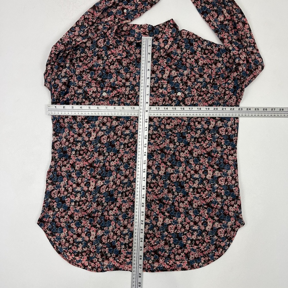Lauren Ralph Lauren Floral Shirt Sz XL Long Sleeve Button Up Top Pink Blue - Picture 9 of 15